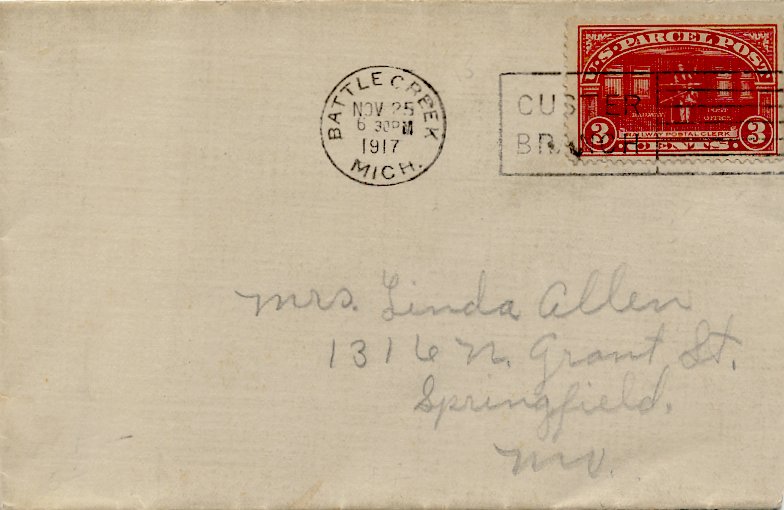 [Parcel Post Stamp Used During the First World War]