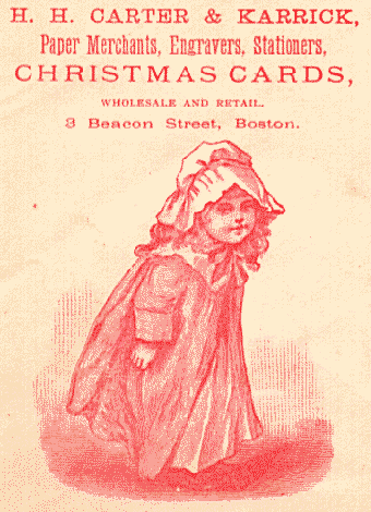 Early Advertisement for Christmas Cards