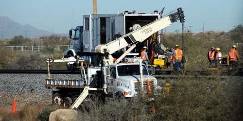 [Track Maintenance (MOW) Equipment, Along I-10 Near Tucson]