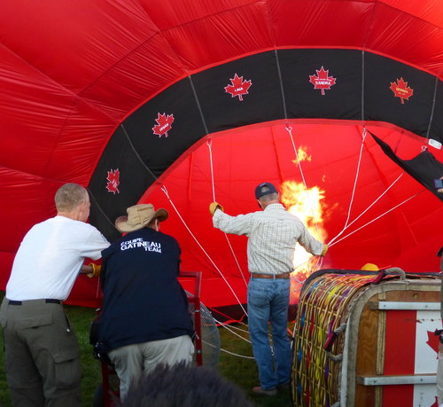 Blasting in the Heat to Inflate the Hot-Air Balloon