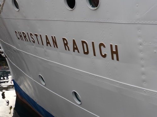 Name on Christian Radich, Norwegian Training Ship 