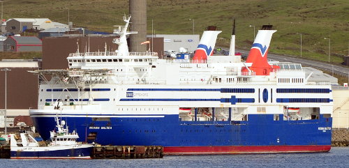 'Regina Baltica' Ship in Lerwick Harbor (ferry/offshore supply ship)