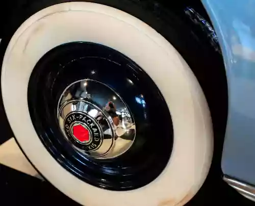 Packard White Side Walls and Hubcap