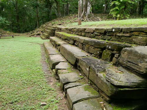 [Steps Leading Up to Platform at Maya Ruins (probably a religious structure)