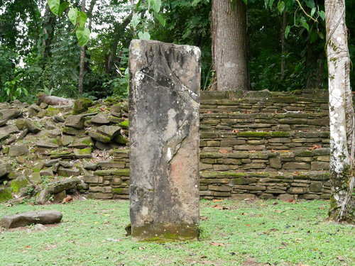 [Stele at Maya Ruins (much weathered, not placed in safe storage)]
