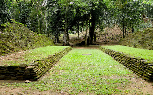[Ceremonial Ball-Court at Maya Ruins