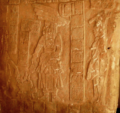 [Stele Detail at Maya Ruins (inside museum)]