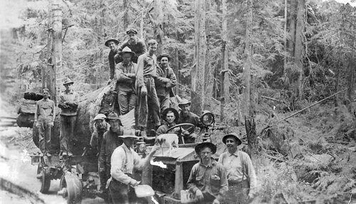 [Spruce Soldiers with Logging Truck]