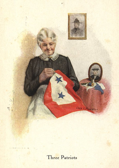 [Patriotic Postcard with Multi-Star Mother]